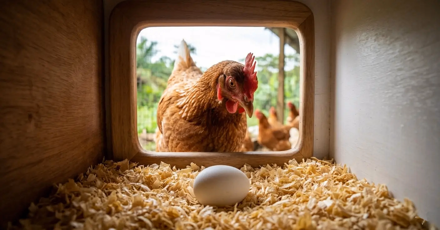 Layer Chicken: Nest Box Design, Materials, and Management for Commercial Egg Production
