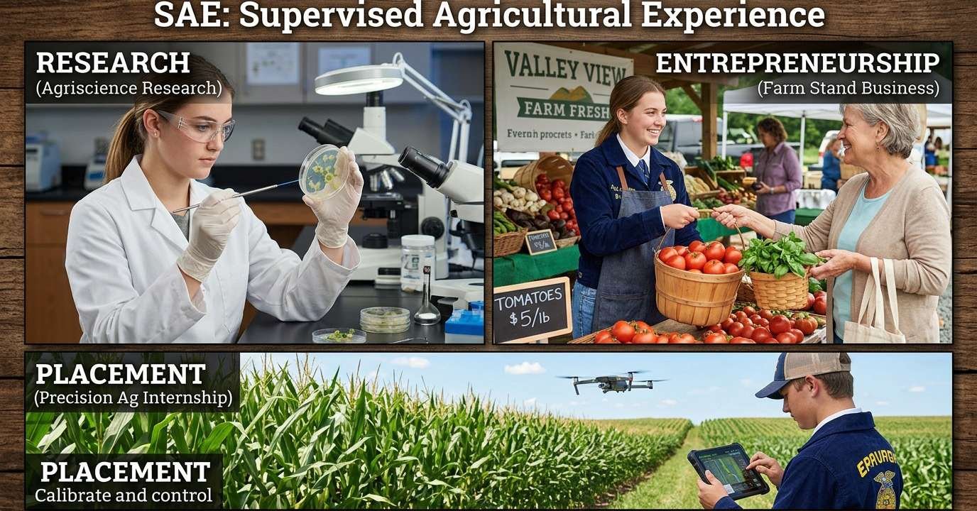 The 3 Components of Agricultural Education: Classroom, SAE, and FFA