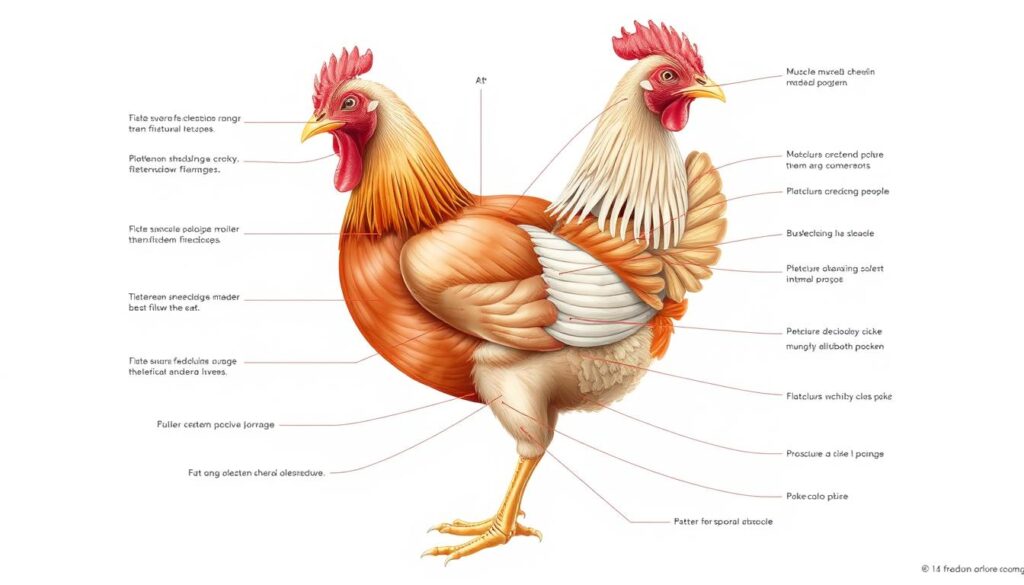 Broiler chicken anatomy