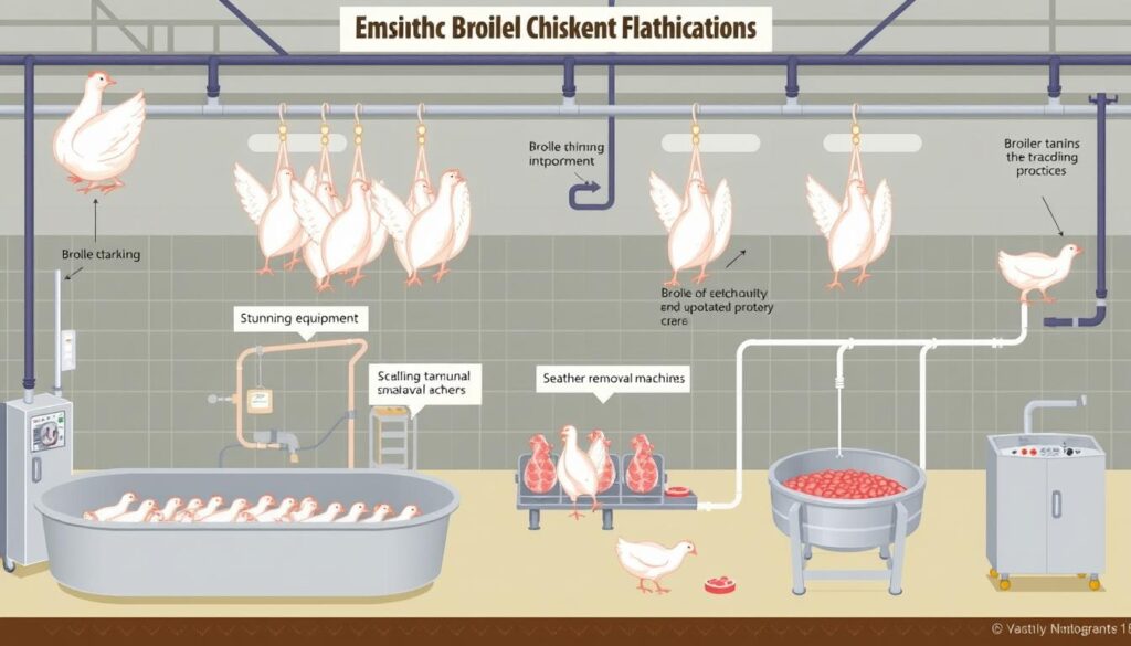 overview of broiler chicken slaughter process