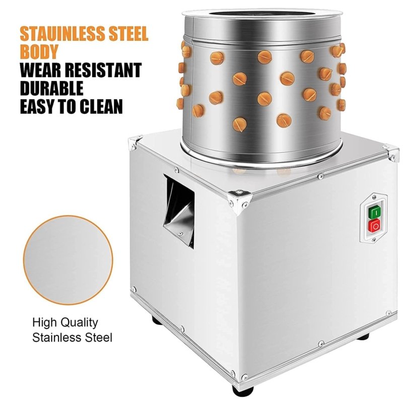 Chicken Plucker De-Feather Chicken Plucker Machine Quail Plucker Stainless Steel 180W for 1 LBS Pigeon