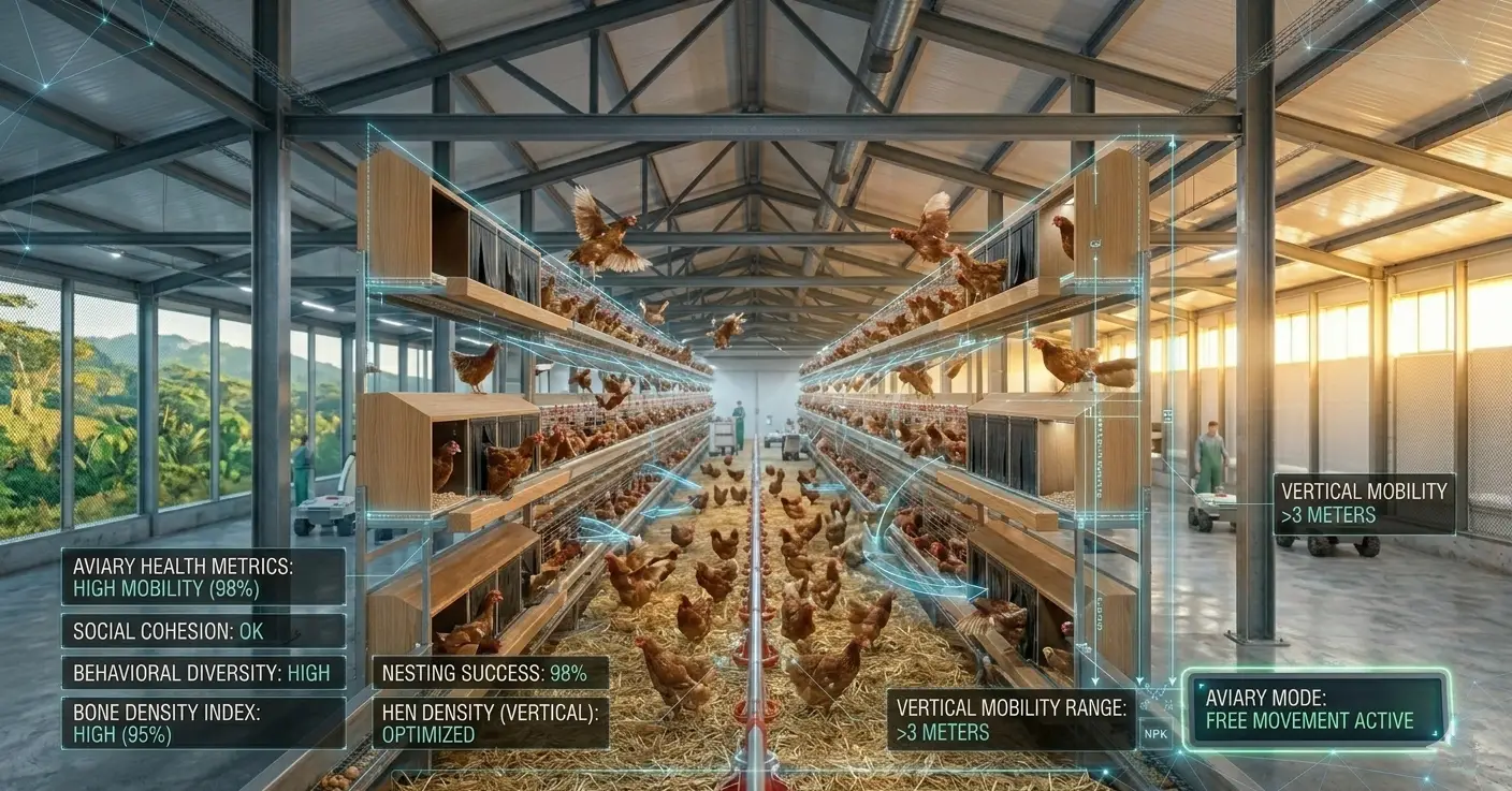 Layer Chicken: Battery Cage vs. Aviary Systems