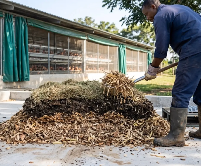 Layer Chicken: Composting Poultry Manure for Organic Crop Farming
