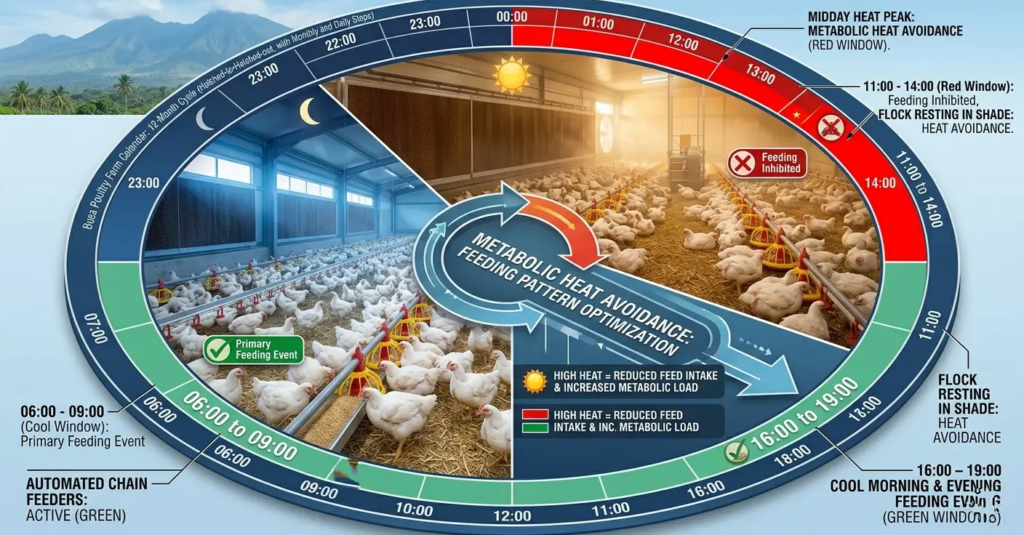 Layer Chicken: Feeding Strategies for Heat Stress During the Dry Season