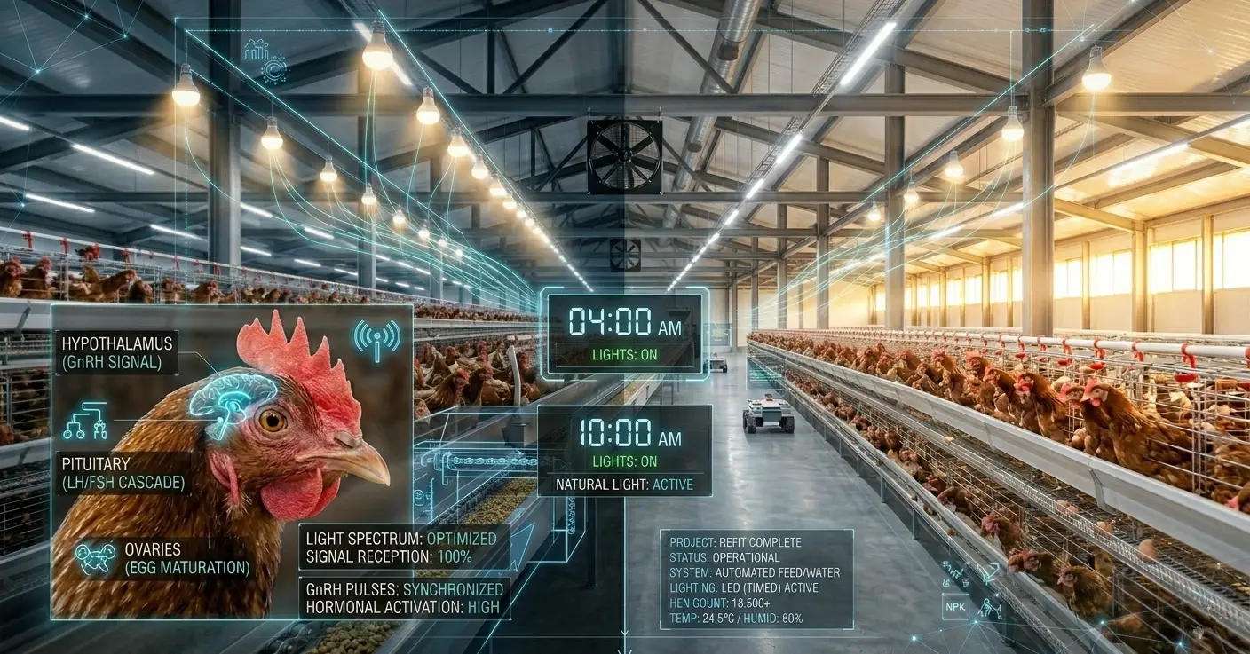 Layer Chicken: Lighting Automation and Photoperiod Management