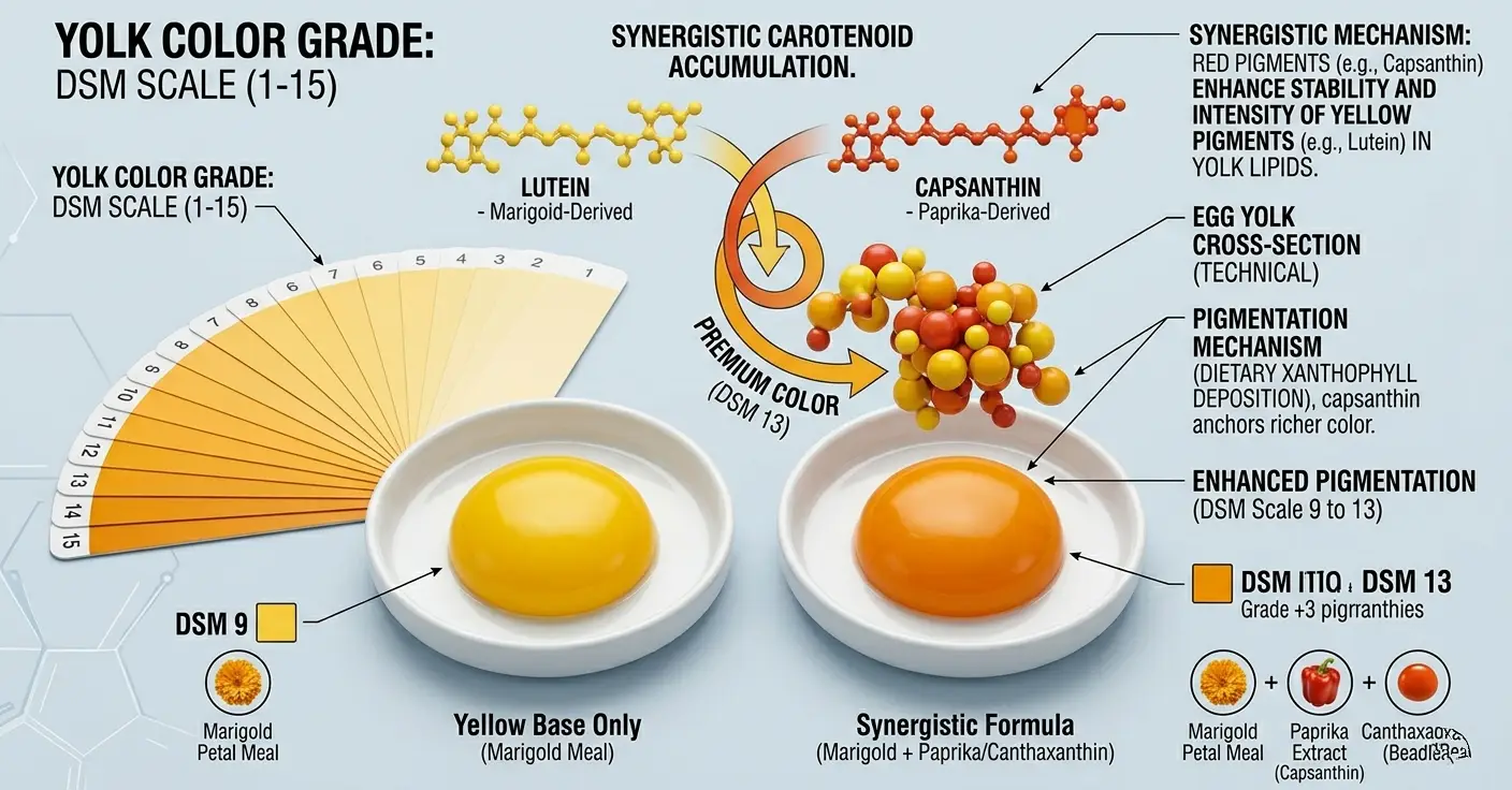 Layer Chicken: Natural Feed Additives for Deep Yellow Yolk Pigmentation