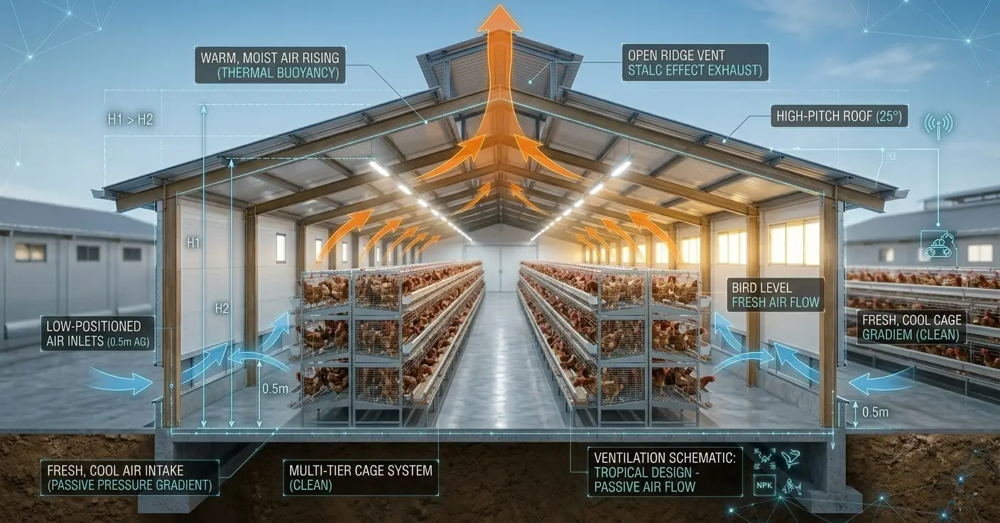 Layer Chicken: Natural vs. Artificial Ventilation Strategies