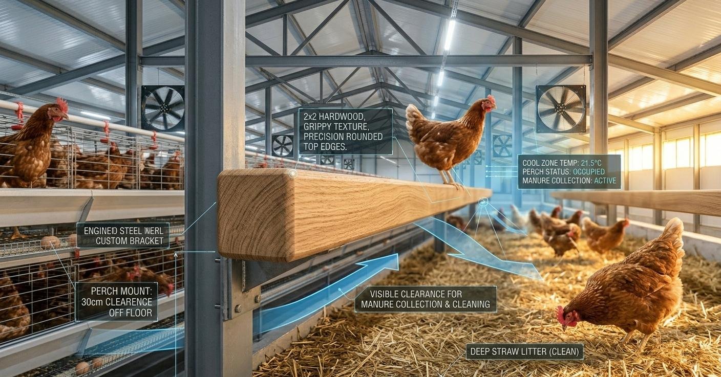 Layer Chicken: Perch Design and Behavioral Infrastructure