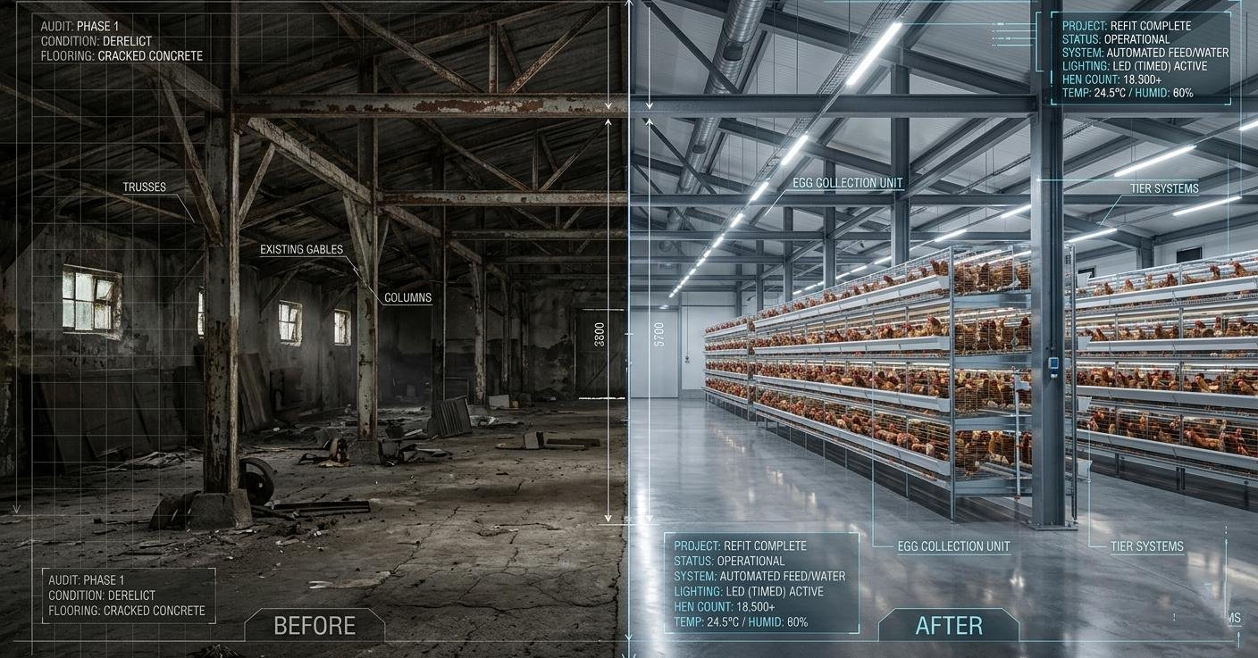 Layer Chicken: Renovating Existing Structures for Egg Production