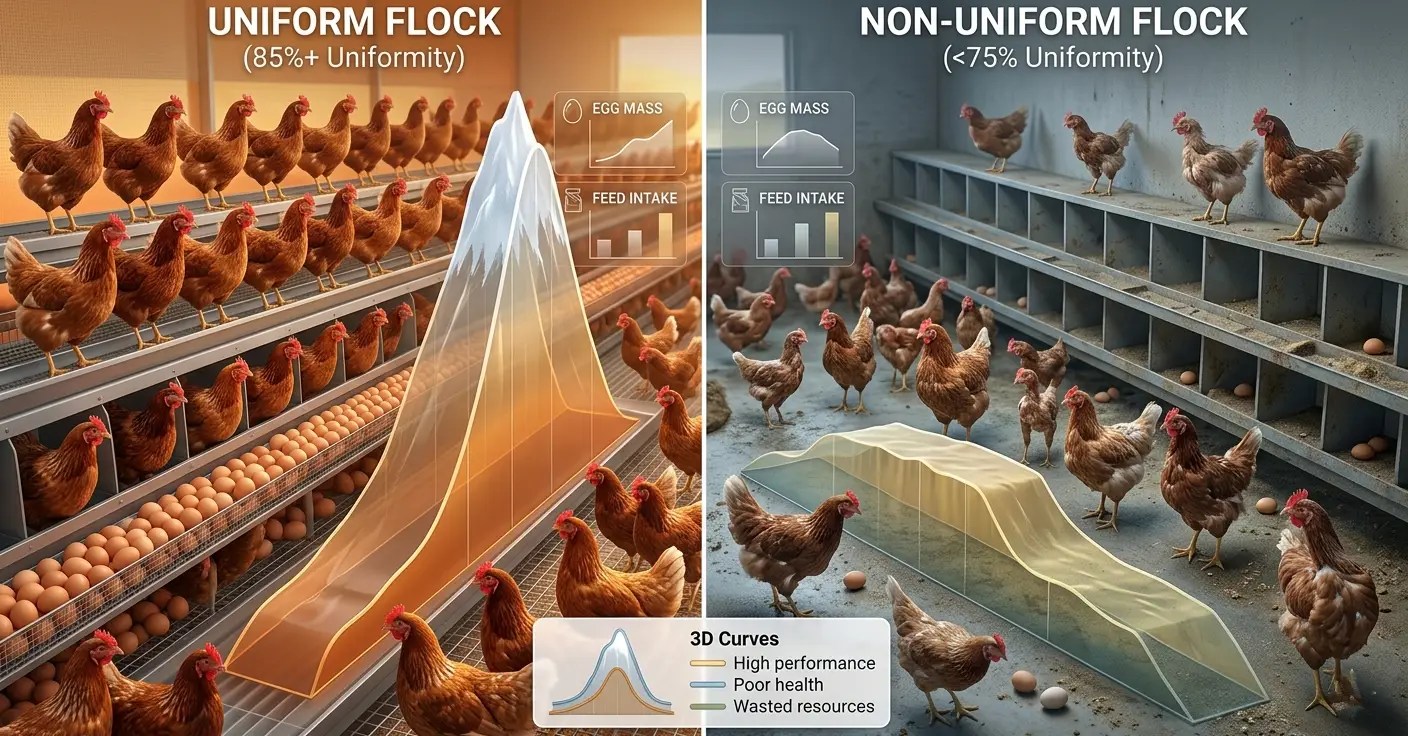 Managing Layer Chicken Weight Uniformity for Early Laying