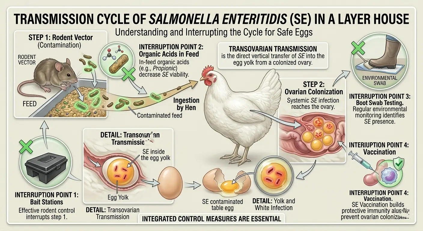 Layer Chicken: Managing E. coli and Salmonella in Large Layer Flocks