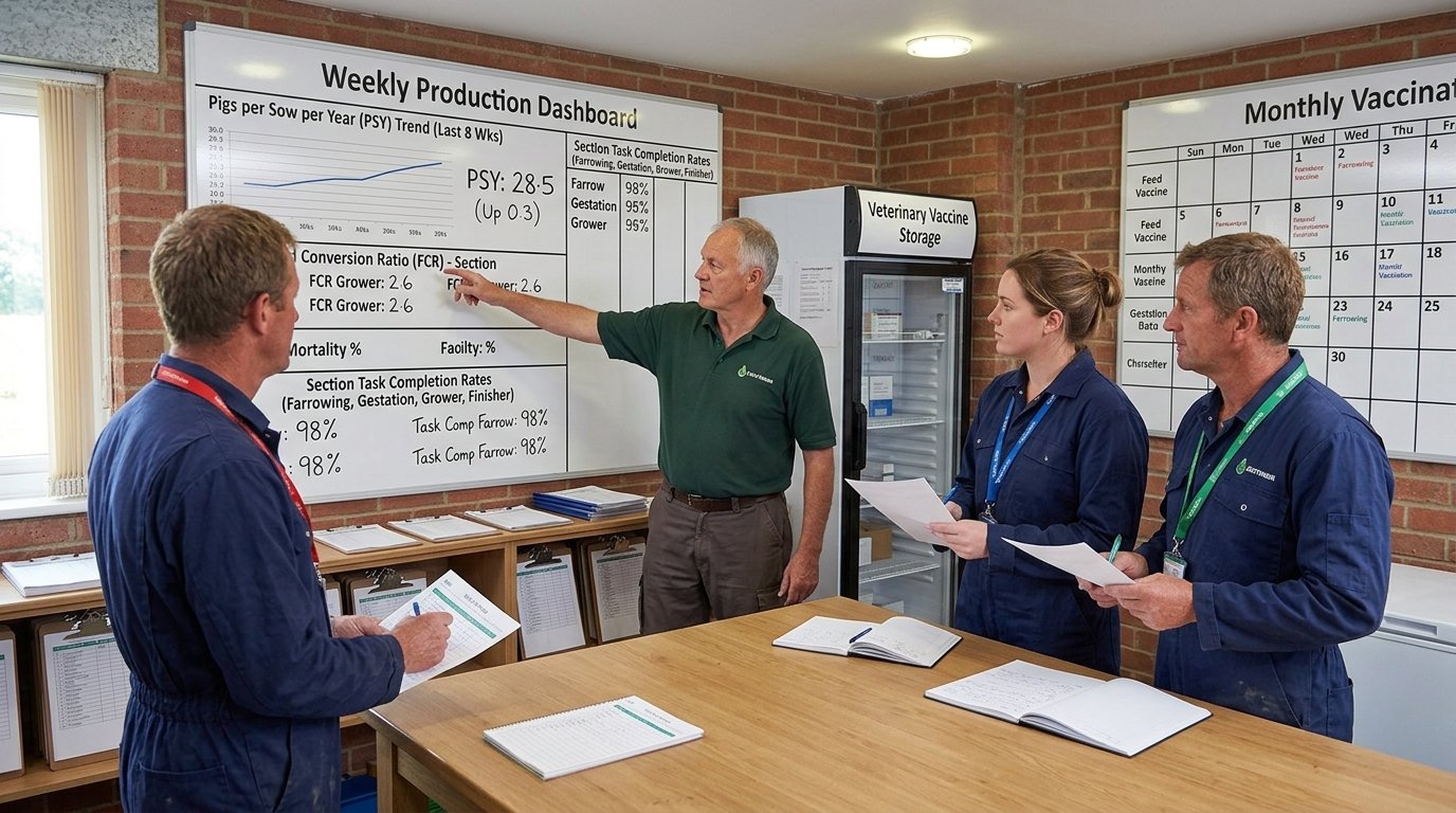 Labor Management on a Pig Farm: Daily, Weekly, and Monthly Task Checklists