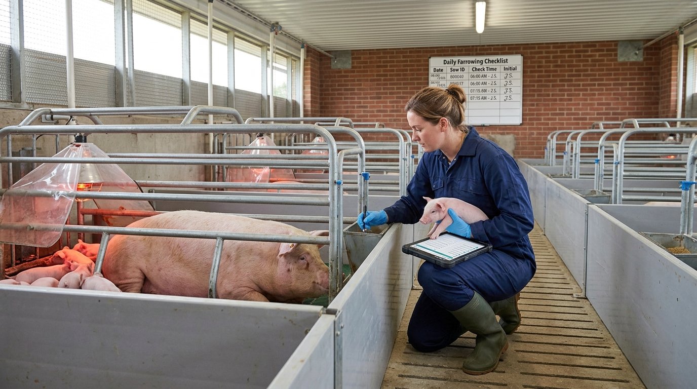 Labor Management on a Pig Farm: Daily, Weekly, and Monthly Task Checklists