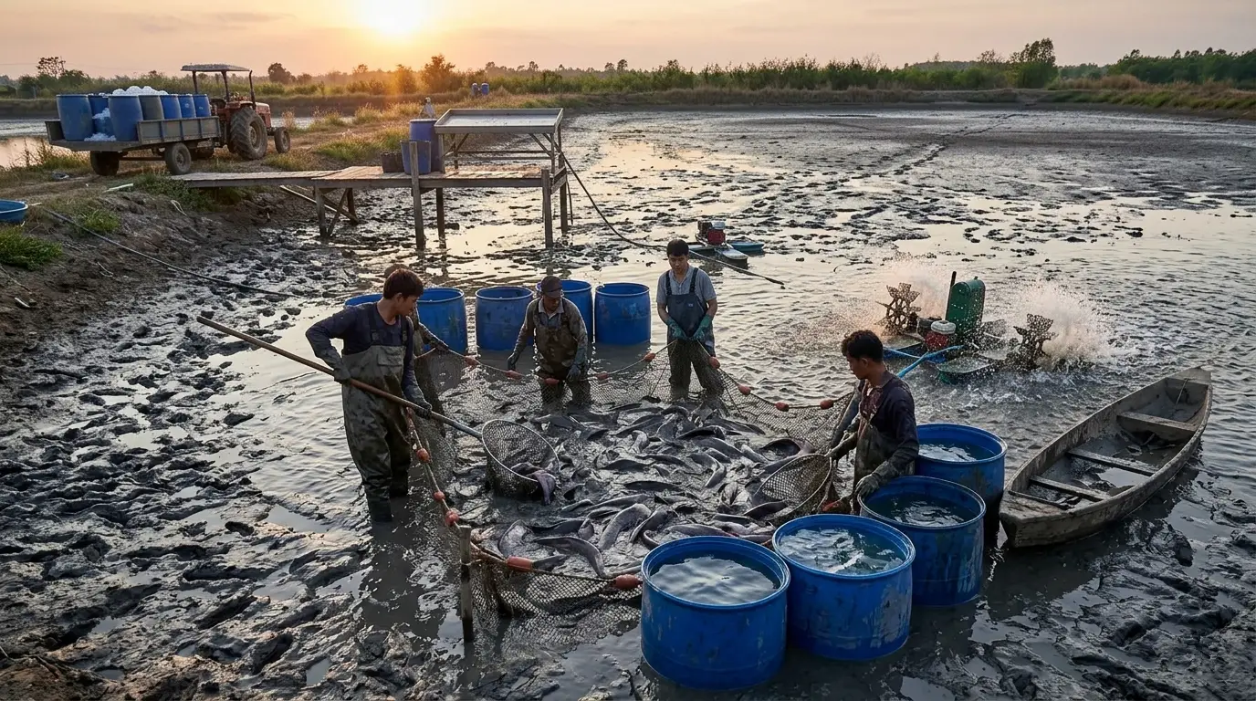 Catfish Harvesting Techniques: Timing, Methods, and Live Fish Transport