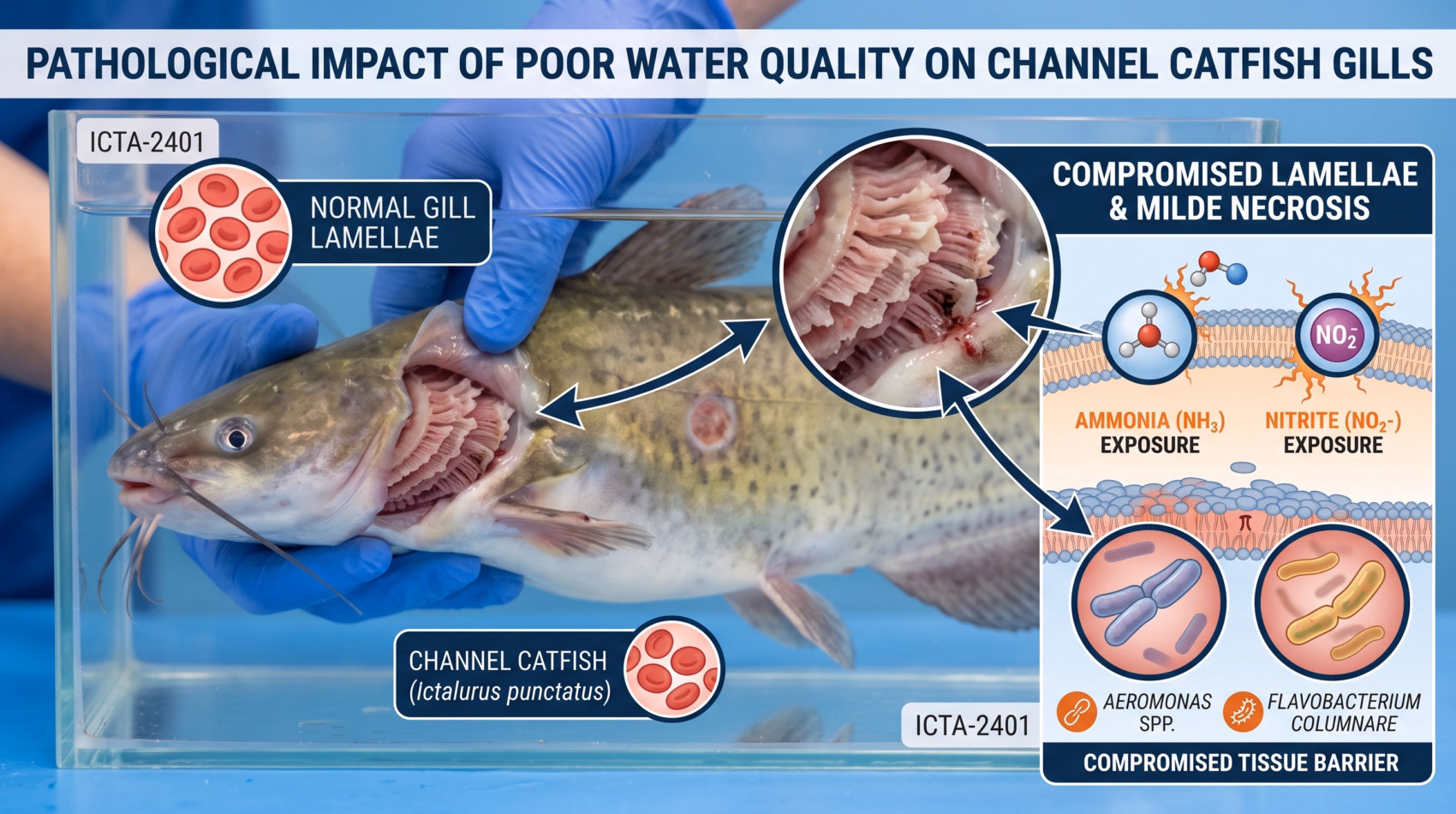 How Poor Water Quality Causes Bacterial Disease in Catfish